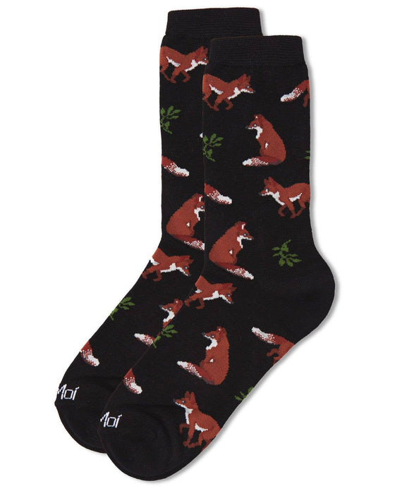 Women's Fox Adult Crew Sock (Shoe Size 9-11)