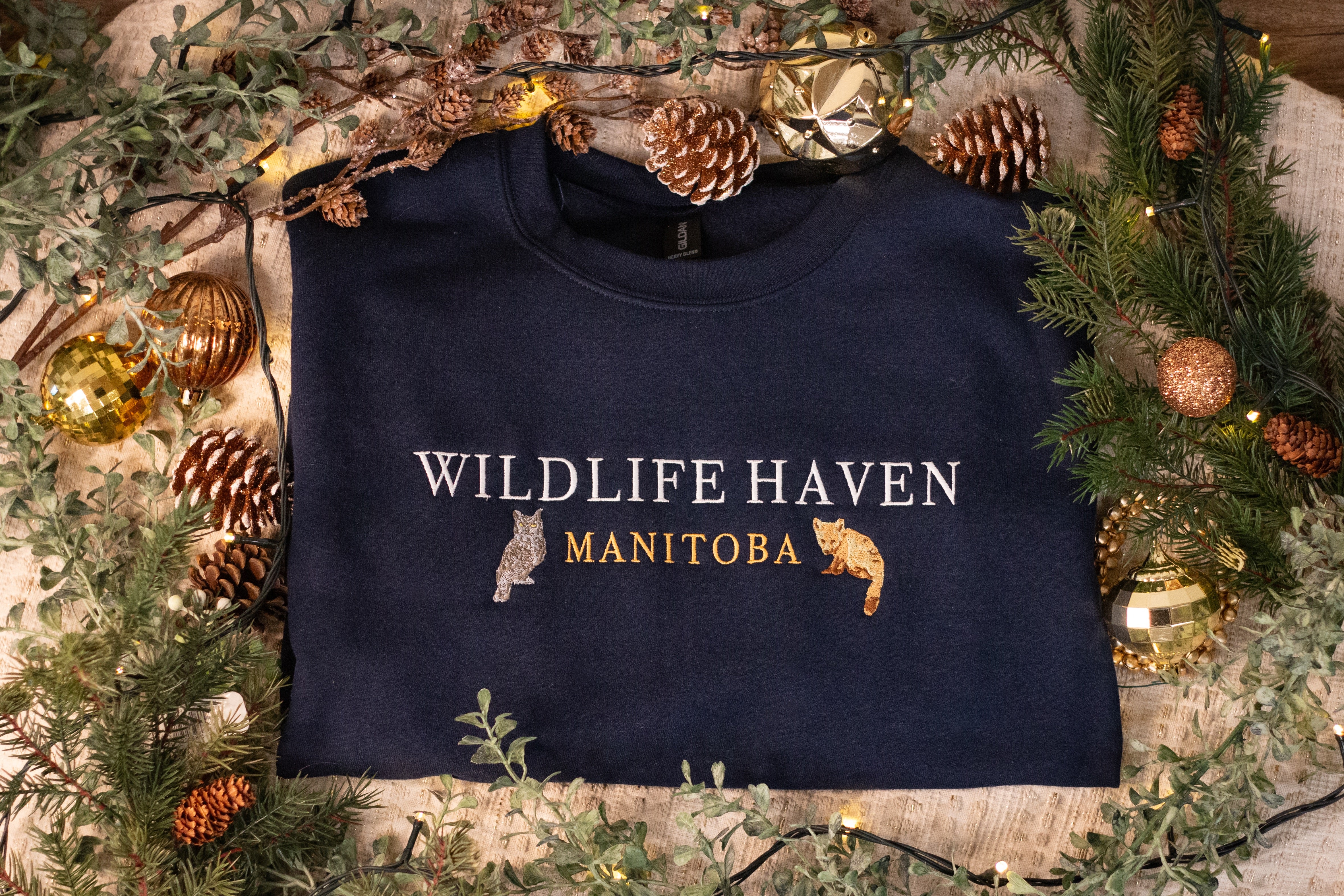 Wildlife Haven Embroidered Crewneck