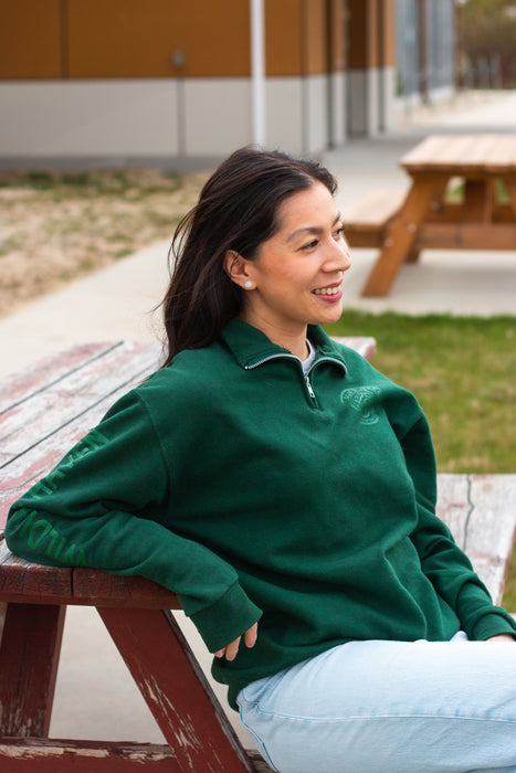 Wildlife Haven 1/4 Zip Forest Green