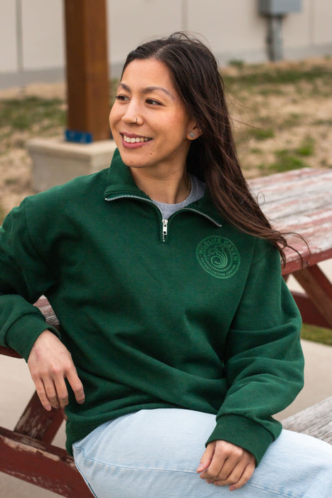 Wildlife Haven 1/4 Zip Forest Green