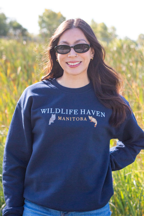 Wildlife Haven Embroidered Crewneck