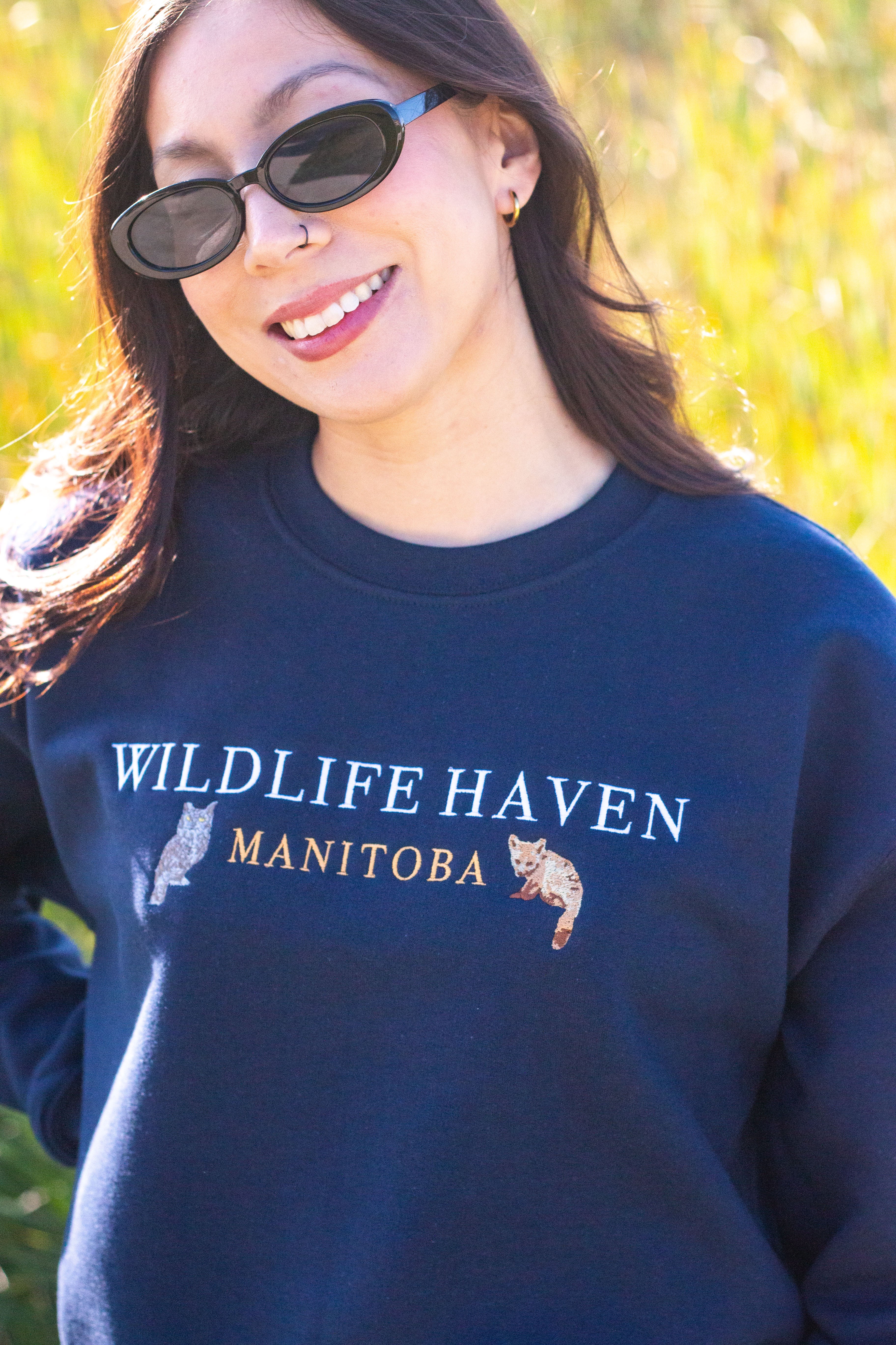 Wildlife Haven Embroidered Crewneck