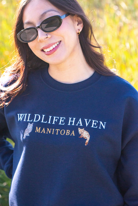 Wildlife Haven Embroidered Crewneck