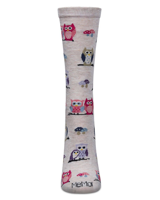 Women's Owl Adult Crew Sock (Shoe Size 9-11)
