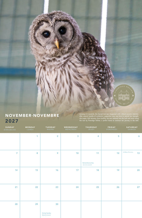 Wildlife Haven Calendar 2027