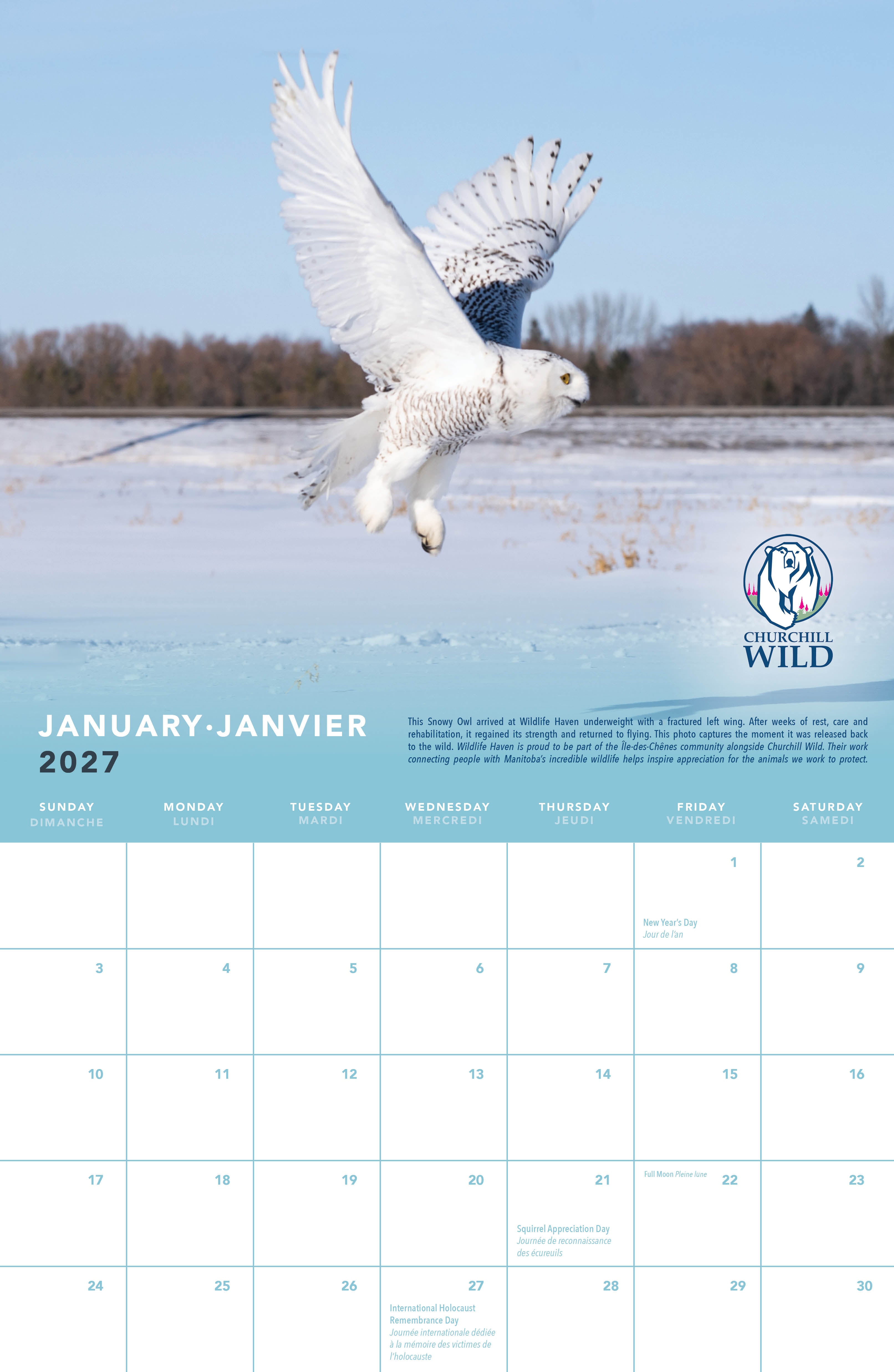 Wildlife Haven Calendar 2027