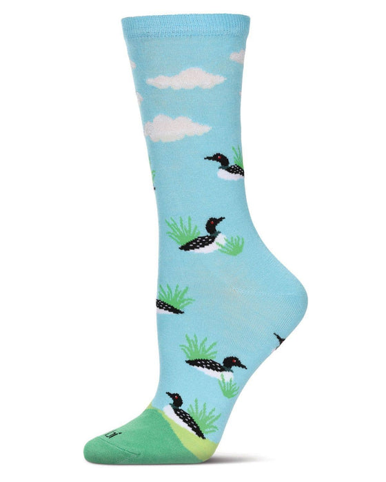 Women's Loon Adult Crew Sock (Shoe Size 9-11)