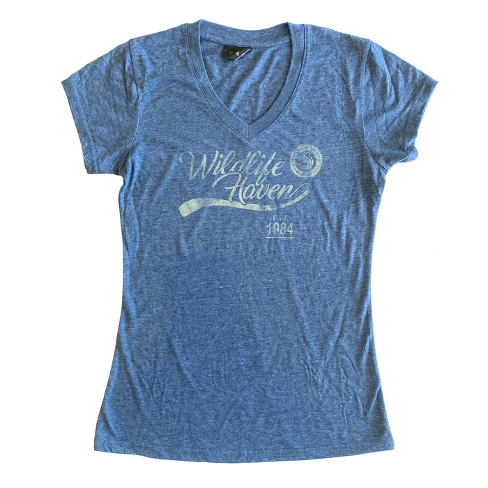 Fitted Wildlife Haven V neck T-shirt